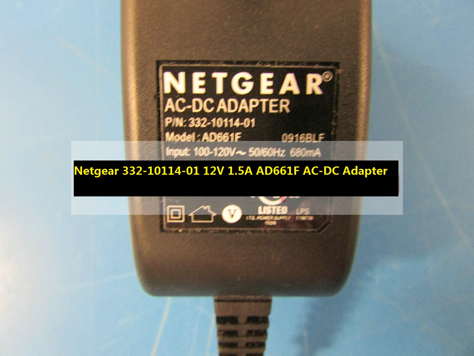 NEW Netgear 332-10114-01 12V 1.5A AD661F AC-DC Adapter Router Charger